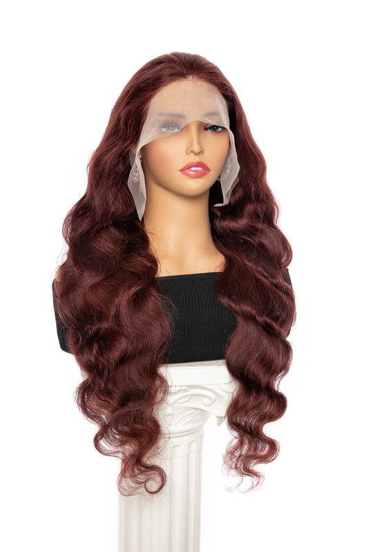 13X6 Human Hair Lace Frontal Wig Body Wave #33 30"